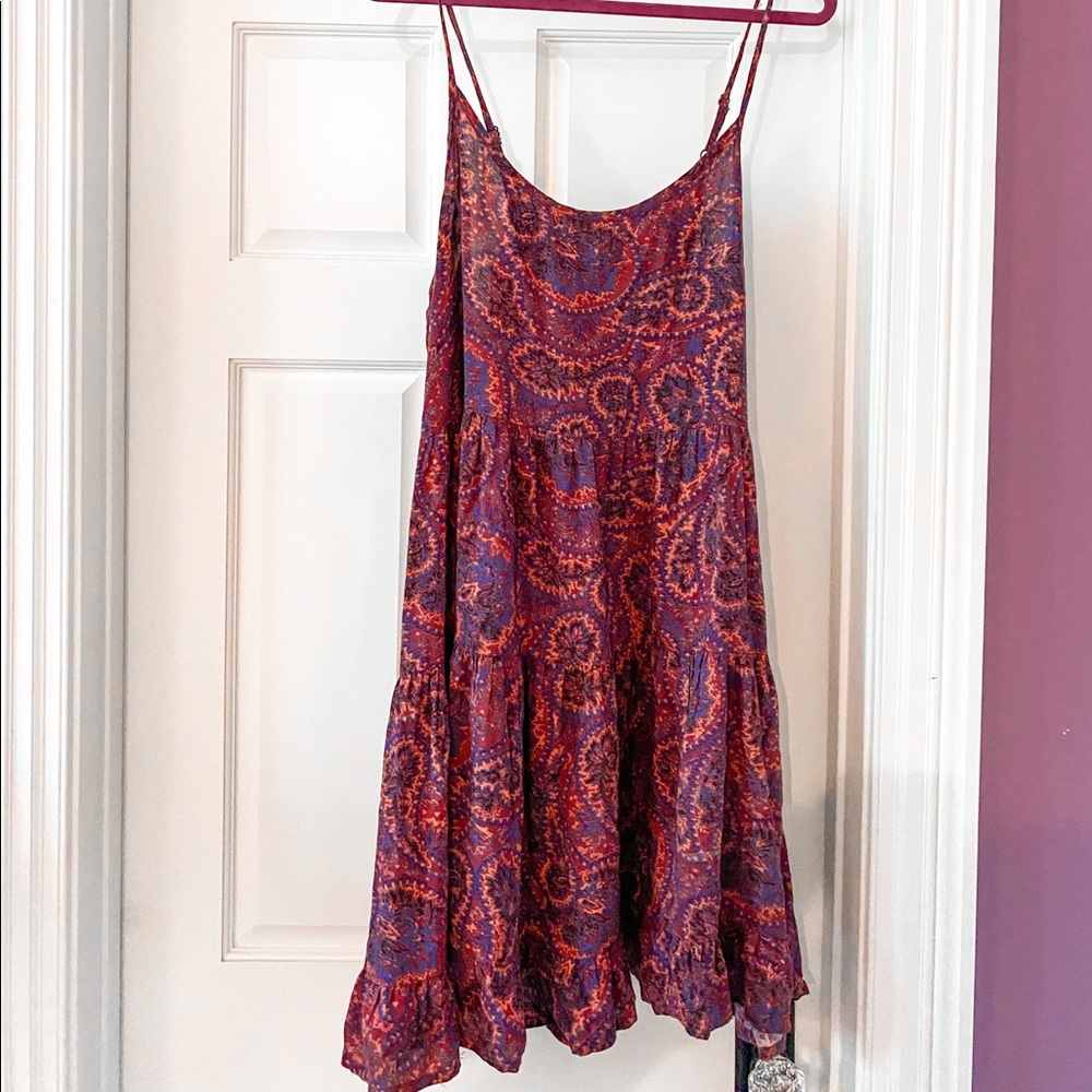 patterned strappy dress